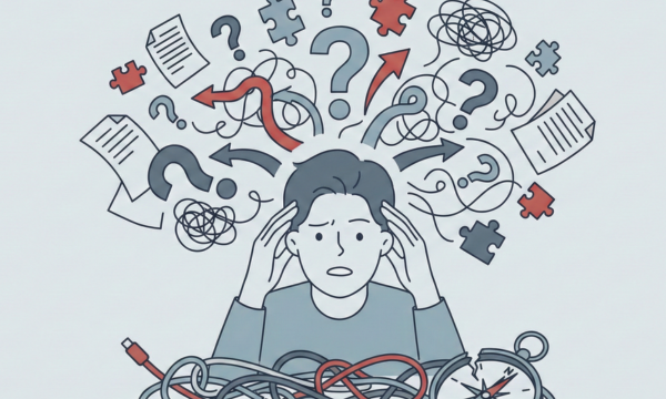 混乱している状態の図解画像