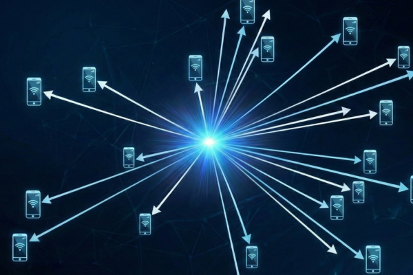 SNSで情報が高速で拡散イメージ画像