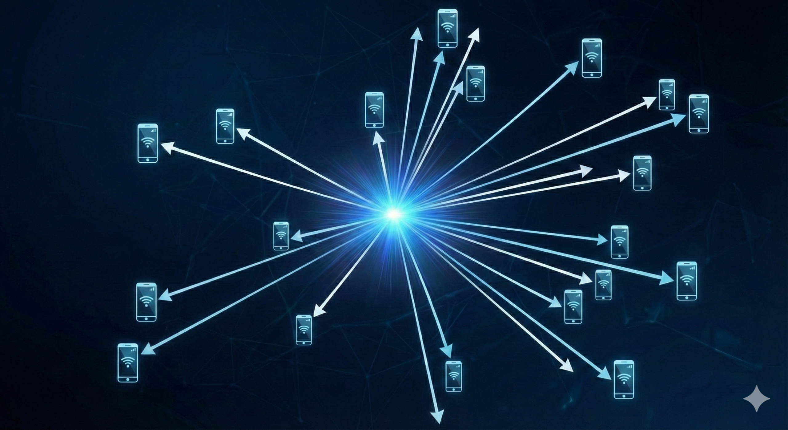 SNSで情報が高速で拡散イメージ画像