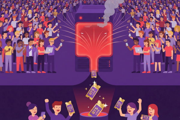 熾烈なBTSのライブチケット争奪戦の図解画像