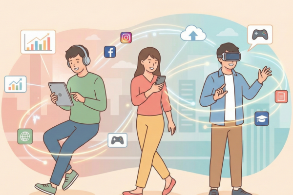 デジタルネイティブ世代を表す図解画像