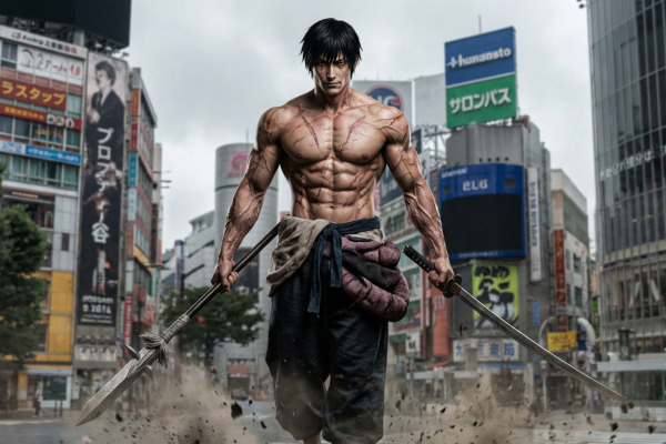 伏黒甚爾の『呪力ゼロ・超人的肉体』の完全体のイメージ画像