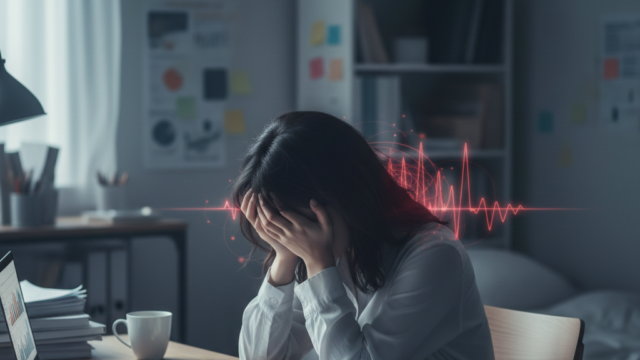 女性がストレスを抱えているイメージ画像