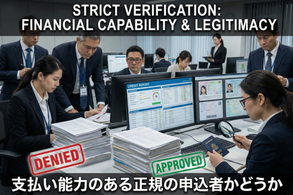 厳格にチェックしているイメージ画像