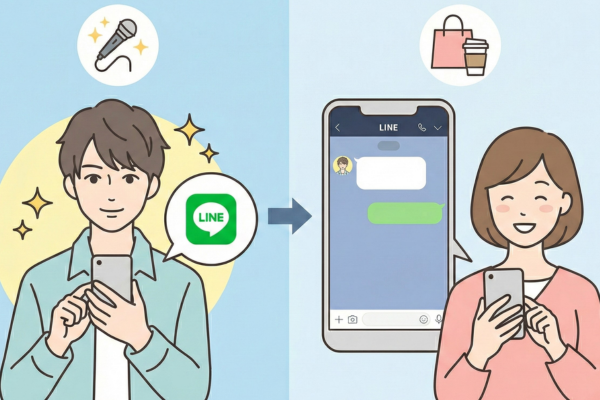 男性アイドルのLINE相手が女性だった場合の図解画像