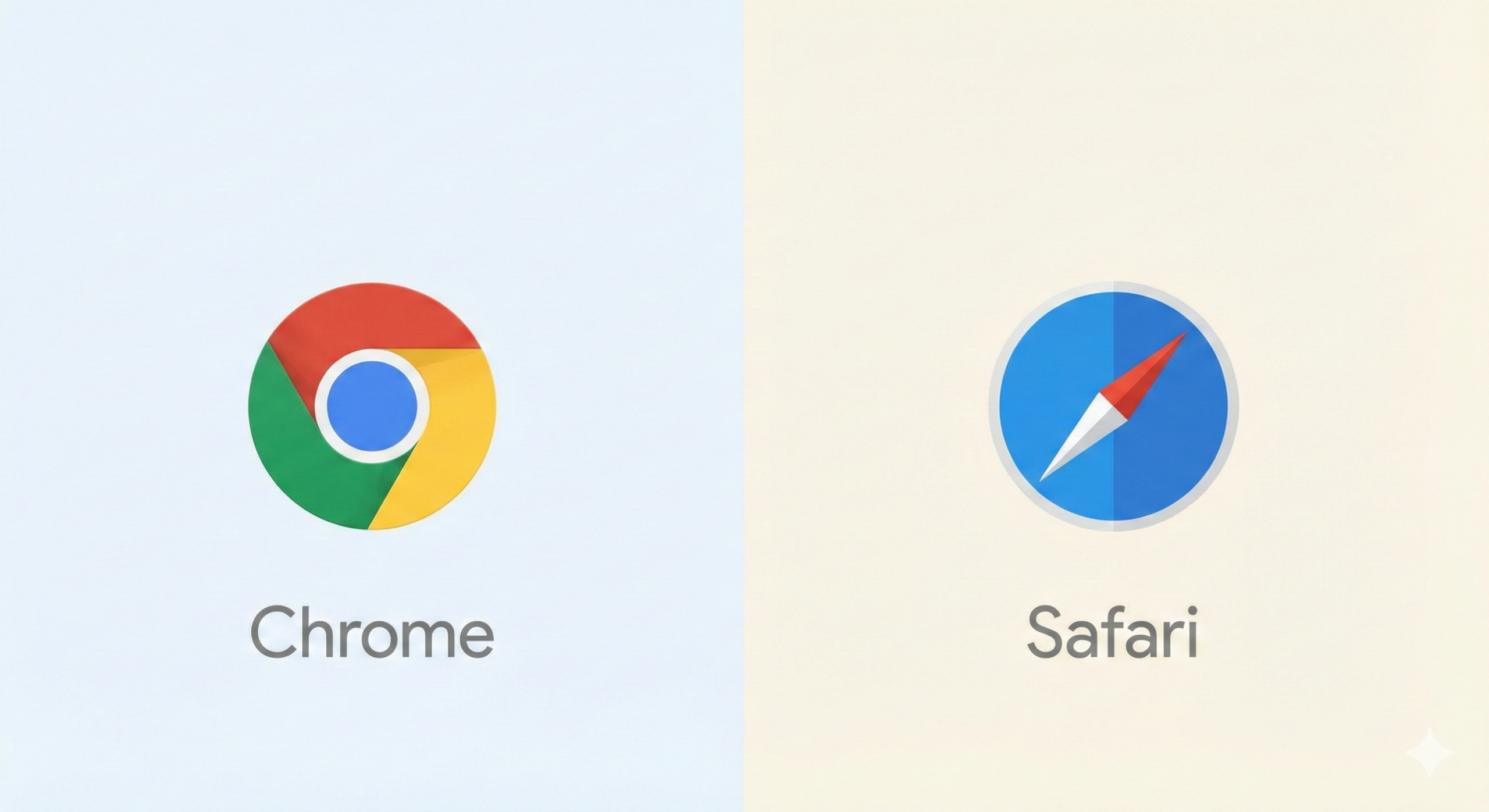 GoogleChromとSafariのイメージ画像