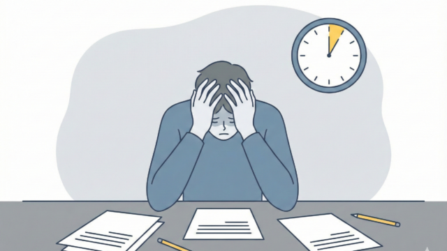 筆記試験での対応不足のイメージ画像