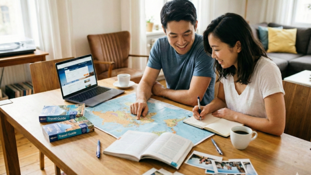 旅行を計画しているイメージ画像