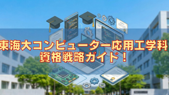 東海大コンピューター応用工学科から大企業へ！IT就職に有利な資格を在学ロードマップで解説のブログアイキャッチ