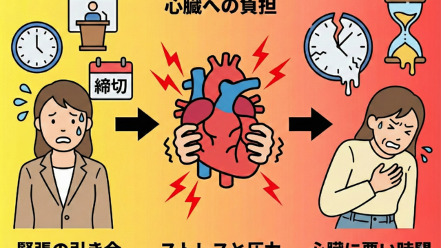 緊張で心臓に悪い時間の図解画像
