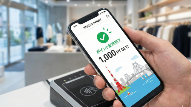 東京アプリのポイント反映されるイメージ画像