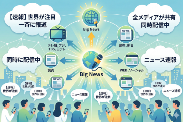 大手メディアが一斉に報道したイメージ図解画像