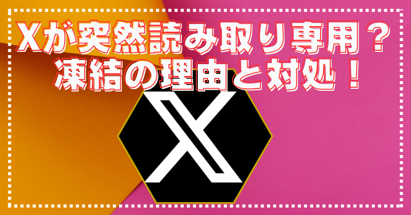 X凍結の異議申し立てが英語エラー？突然読み取り専用になる理由と対処法のブログアイキャッチ
