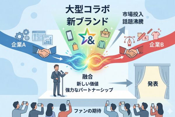 新ブランドや大型コラボの発表のイメージ図解画像