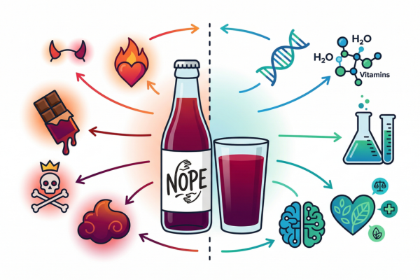 背徳的だけどちゃんと考えられているというギャップがあるNOPEという飲み物のイメージ図解画像