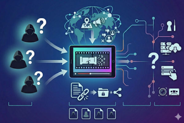 誰が、どういう経緯で流出させたのか謎だらけの流出動画のイメージ図解画像