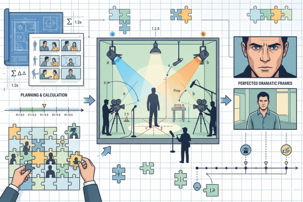 極めて計算されたドラマ演出のイメージ図解画像