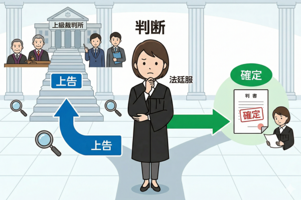 検察が上告するかどうか2つのシナリオがあるというイメージ図解画像
