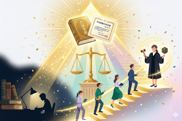 司法試験合格という最高の形で迎えるイメージ画像