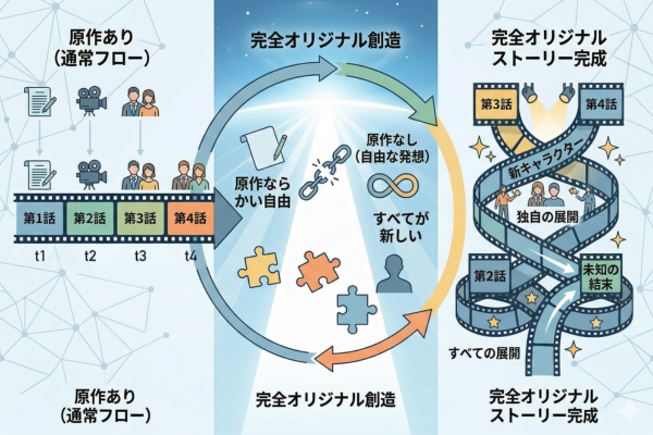 ドラマの完全オリジナルストーリーというイメージ画像