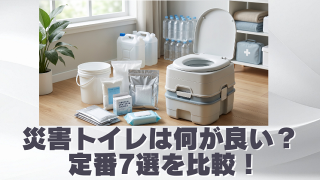 予想外の断水で活躍する災害時備蓄トイレの選び方｜備え必須の定番7選を比較のブログアイキャッチ