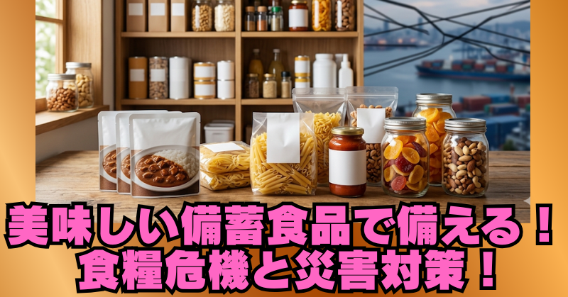 美味しい備蓄食品で食糧危機に備える｜原油不足で変わる食料事情と災害対策のブログアイキャッチ