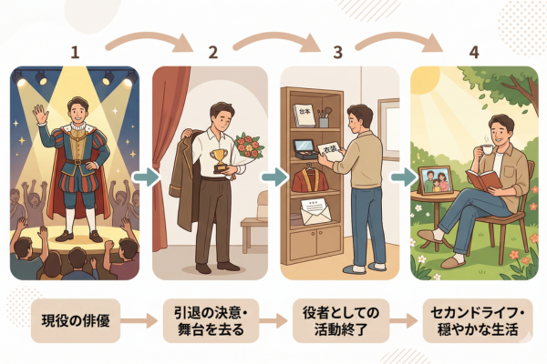 俳優引退のイメージ図解画像