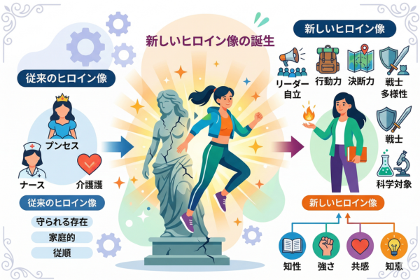 映画の中で新しいヒロイン像の誕生というイメージ図解画像