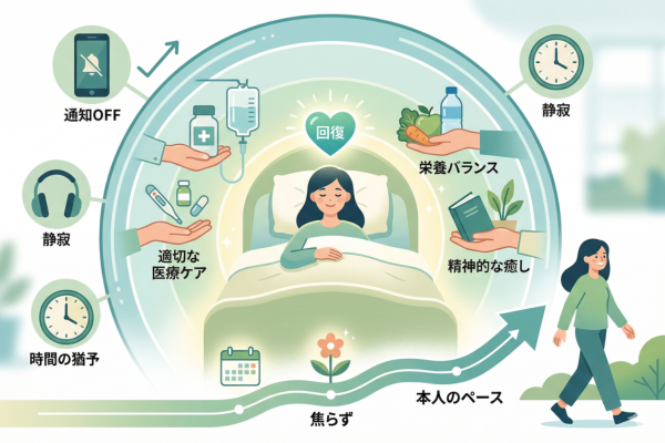 本人の回復を最優先にする配慮のイメージ図解画像
