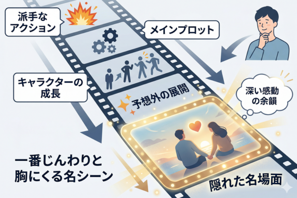 一番じんわりと胸にくる名シーンが隠れているというイメージ図解画像