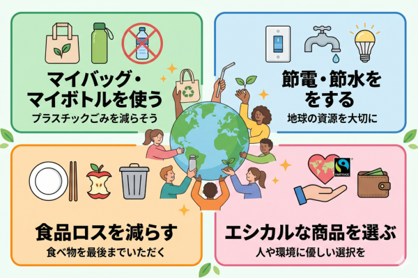 一般消費者にできることは何があるのかというイメージ図解画像