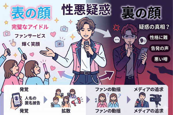 男性アイドルの性悪疑惑のイメージ図解画像