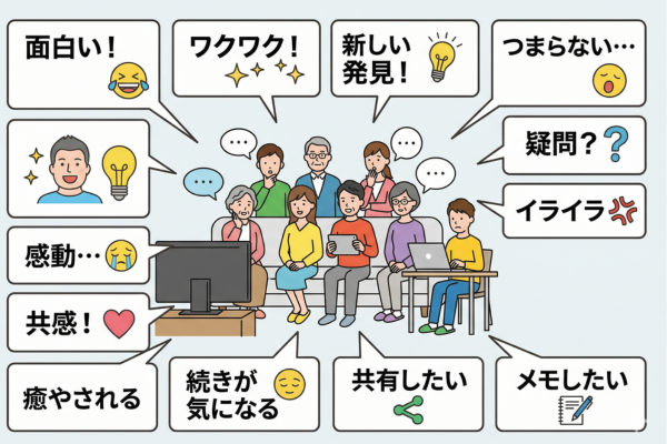 視聴者は何を感じていたのかというイメージ図解画像